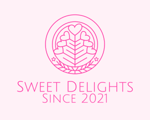 Pink Heart Plant logo design