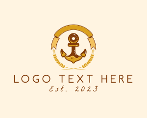 Pastry Chef - Wheat Donut Anchor logo design