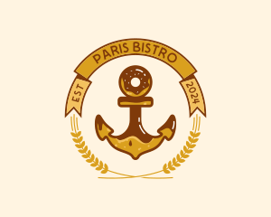 Wheat Donut Anchor logo design