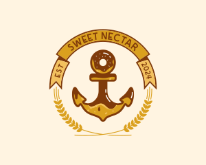 Wheat Donut Anchor logo design