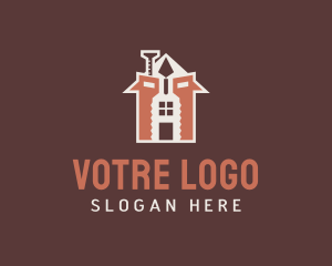 Builder Construction House Tools Logo
