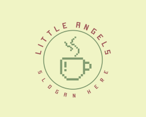 Coffee - Pixelated Coffee Mug logo design