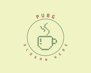 Cup - Pixelated Coffee Mug logo design