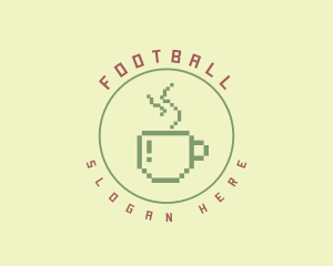 Deli - Pixelated Coffee Mug logo design