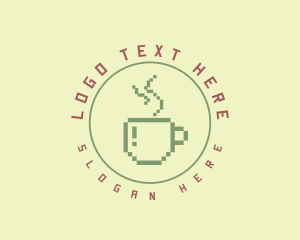 Coffee - Pixelated Coffee Mug logo design