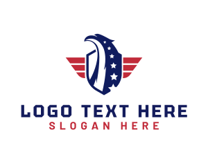 Falcon - Veteran American Eagle logo design