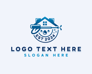 Emblem - Pressure Washing Roof Cleaner logo design