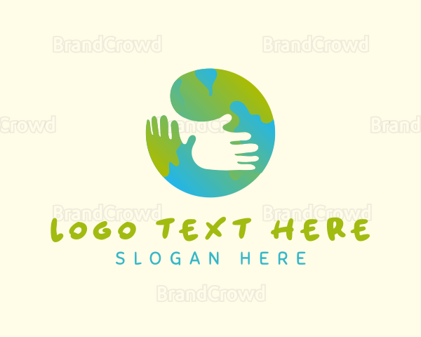 Globe Hand Hug Foundation Logo