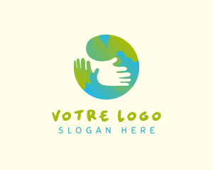 Groups - Globe Hand Hug Foundation logo design