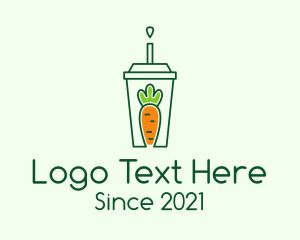 Milkshake - Healthy Carrot Drink logo design
