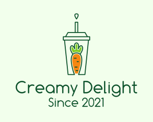 Milkshake - Healthy Carrot Drink logo design