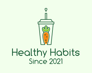 Healthy Carrot Drink logo design