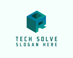 Solution - Geometric Cube Letter OR Company logo design