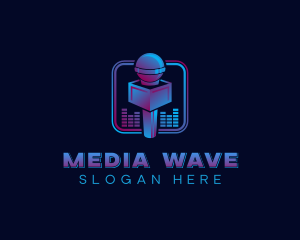 Media Broadcast Mic logo design