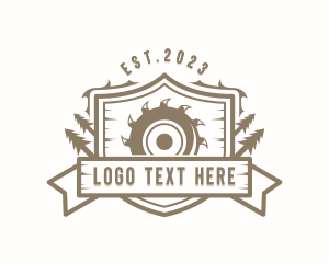 Lumberjack - Carpentry Saw Blade Handyman logo design