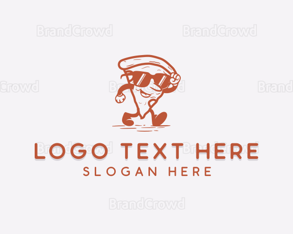 Pizza Food Cartoon Logo