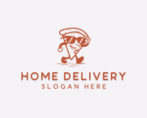 Pizza Food Cartoon logo design