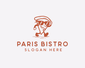 Pizza Food Cartoon logo design