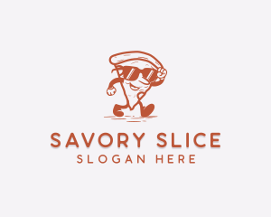 Pizza Food Cartoon logo design