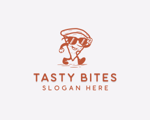 Pizza Food Cartoon logo design