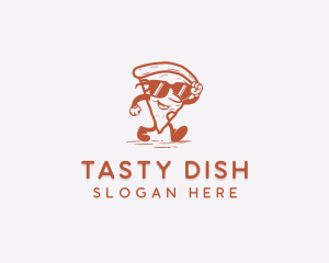 Pizza Food Cartoon logo design