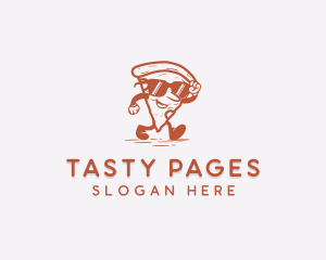 Pizza Food Cartoon logo design