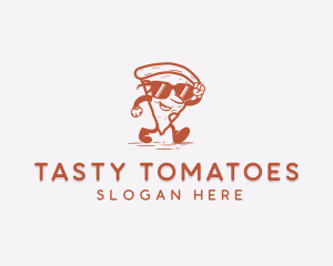 Pizza Food Cartoon logo design