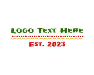 Taco Truck - Festive Mexican Wordmark logo design