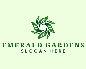 Nature Garden Leaves logo design