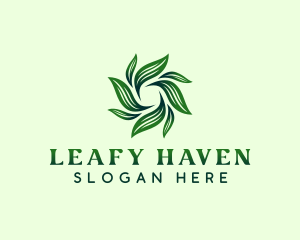 Nature Garden Leaves logo design