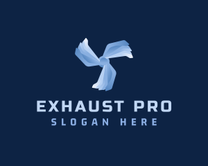 Exhaust - Fan Cooling Exhaust HVAC logo design