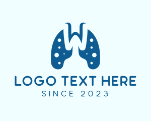 Covid 19 - Lung Viral Disease Letter W logo design