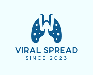 Infection - Lung Viral Disease Letter W logo design