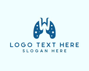 Viral - Lung Disease Letter W logo design