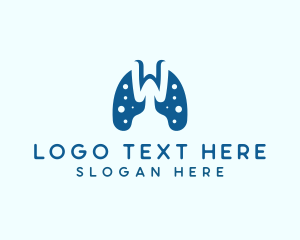 Letter W - Lung Disease Letter W logo design