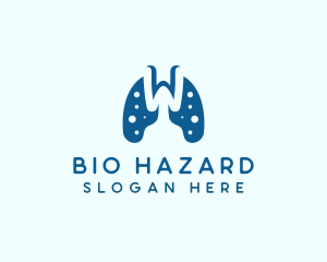 Pathogen - Lung Disease Letter W logo design