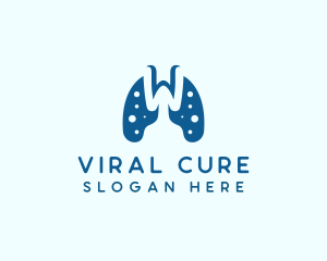 Disease - Lung Disease Letter W logo design