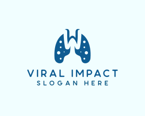 Outbreak - Lung Disease Letter W logo design