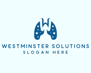 Lung Disease Letter W logo design