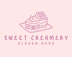 Sweet Sliced Cake  logo design