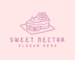 Sweet Sliced Cake  logo design