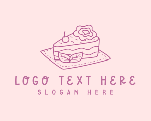 Minimal - Sweet Sliced Cake logo design