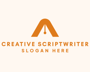 Scriptwriter - Pen Writer Letter A logo design