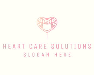 Heart Rose Love logo design