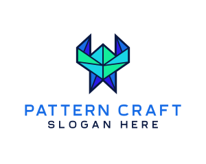 Tech Origami Pattern logo design