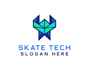 Tech Origami Pattern logo design