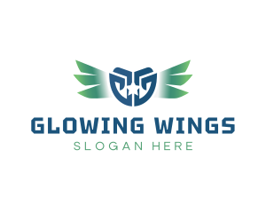 Shield Wings Aviation logo design