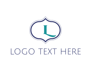India - Moroccan Frame Lettermark logo design