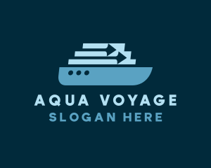 Arrow Import Cargo Ship logo design