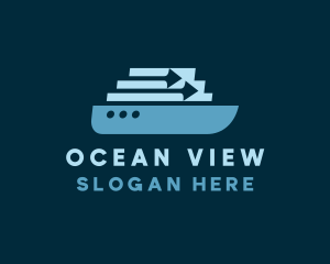 Pier - Arrow Cargo Ship logo design